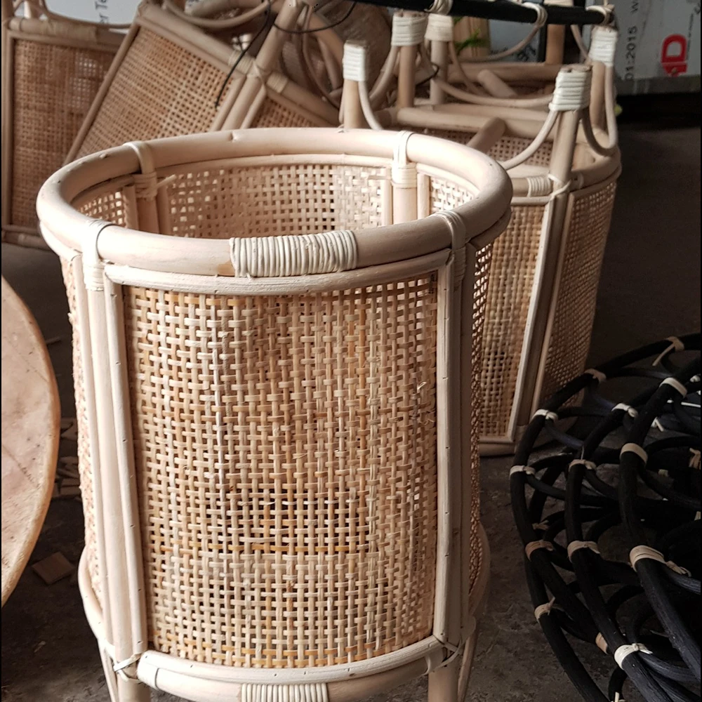 Eco Friendly Handmade Rustic Decoration Rattan Craft pots and planters Manufacturer in Vietnam