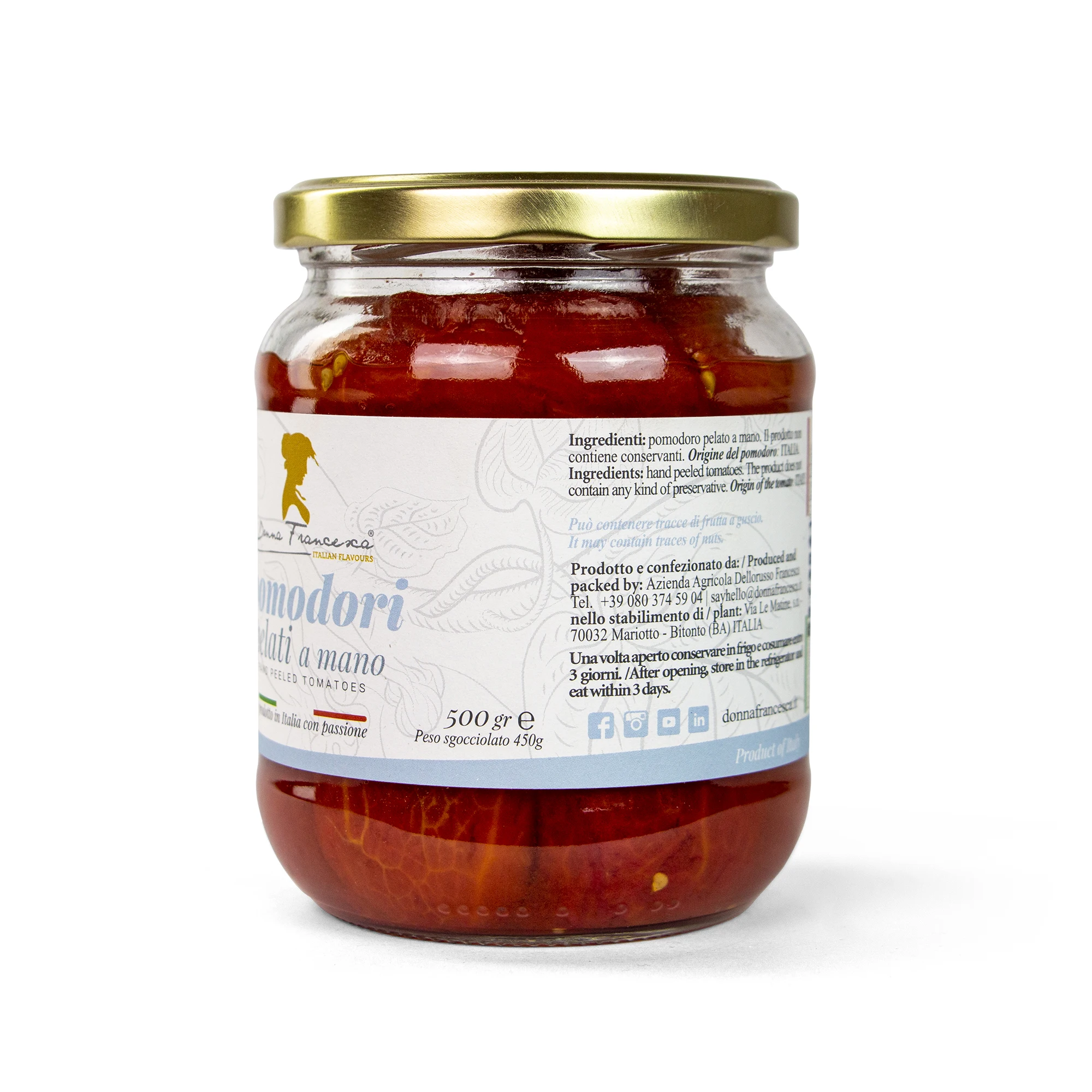 Italian hand peeled tomatoes 500 g