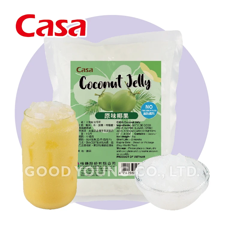 HALAL Vietnam Viet Nam Nata De Coco Coconut Jelly Dice Cube With Bubble Tea Ingredients For Layering Drinks