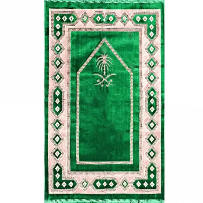Wholesale Bulk Muslim Prayer mats Non Slip Solid color dyed  Velvet  light weight high quality prayer mats Customized designs