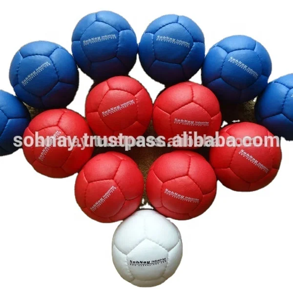 Boccia Balls Sets as per Federation Standards packed in carrying Bag with Customized logos on balls and bag