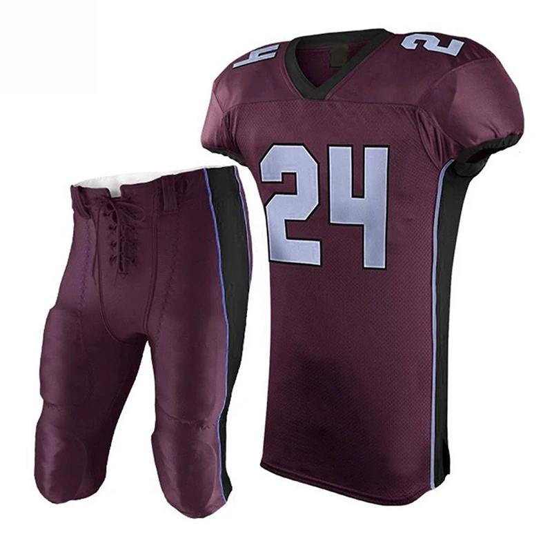 Wholesale V Neck Sportswear Custom Team Number American football uniforms
