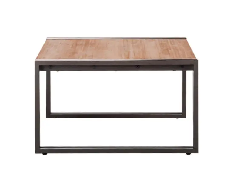 Luxury Modern Style round Dining Room Living Room Furniture Solid Mango Top Coffee Tables with Black Metal Legs for Home Use