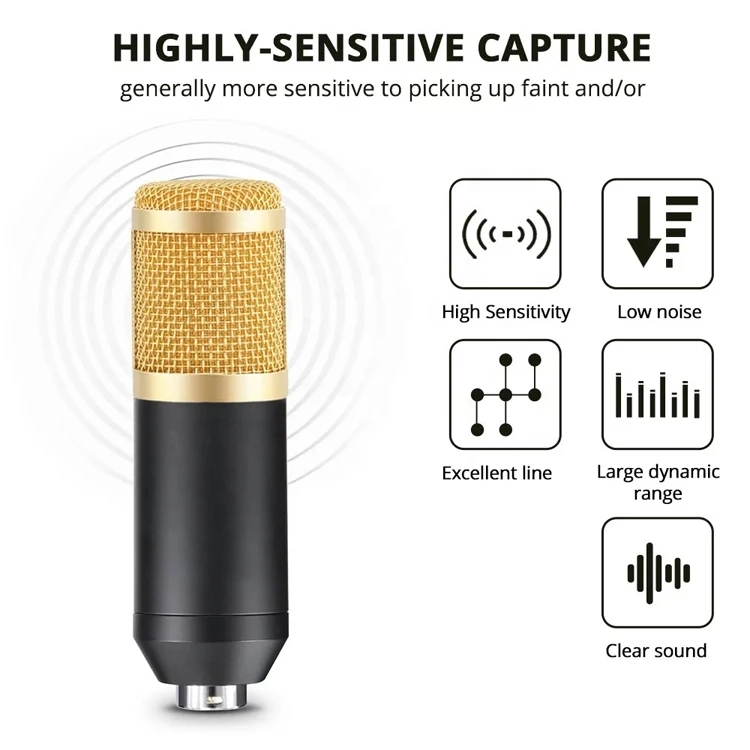 Конденсаторный микрофон BM - 800 с противоударным креплением для звукозаписи