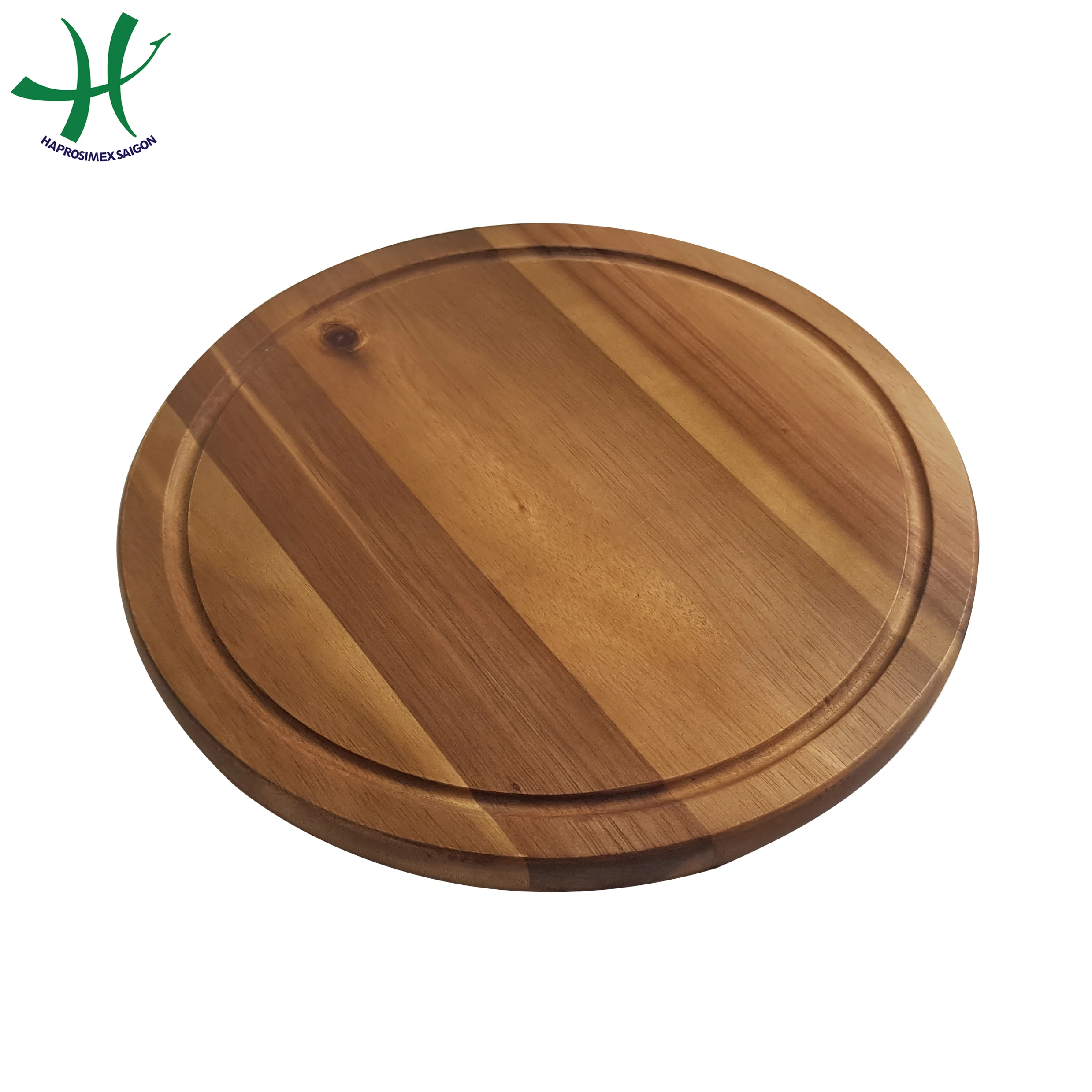 Kitchen round wooden cutting board, acacica wooden large chopping board for kitchen accessories