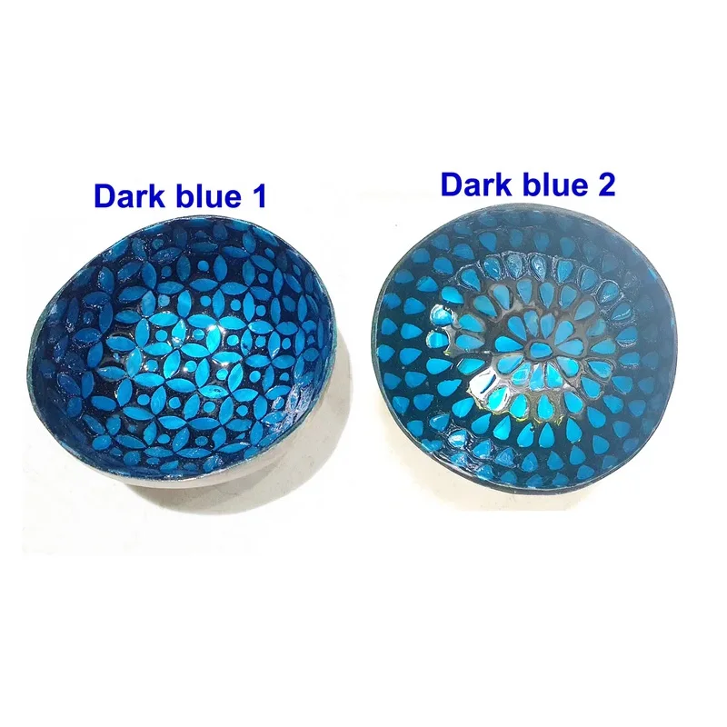 Polished Blue Mother Of Pearl Inlaid Coconut Bowl Wholesale from 100% natural best price made in Vietnam