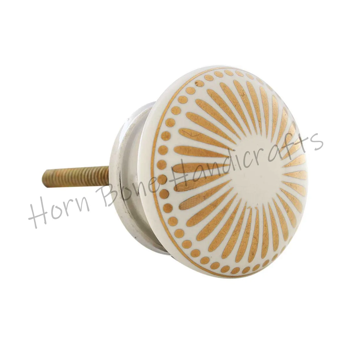 High Quality Golden Wheel Flat Ceramic Dresser Knob Cabinet Knob Cupboard Porcelain Knobs for Dresser/Cabinet and Drawers