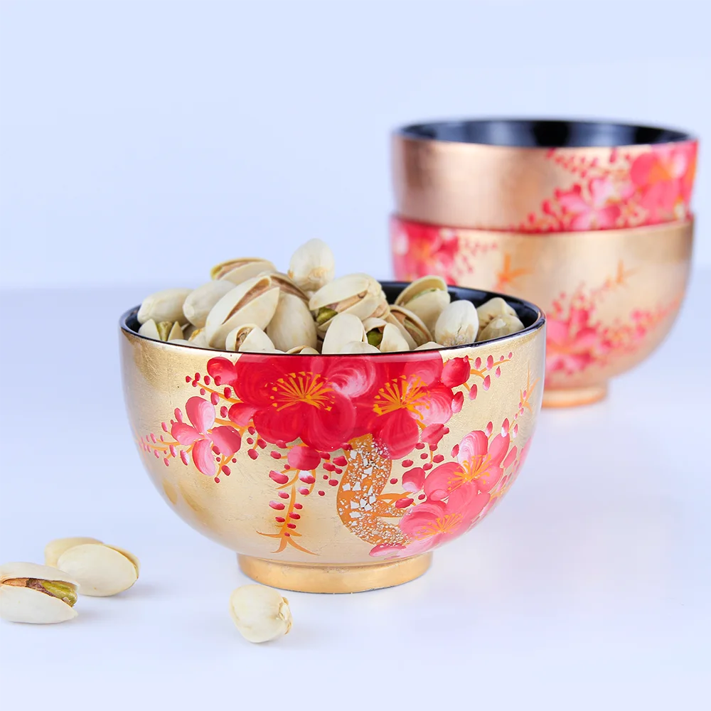  Лидер продаж Маленькая деревянная сервировочная миска для еды круглая Лаковая фруктового салата