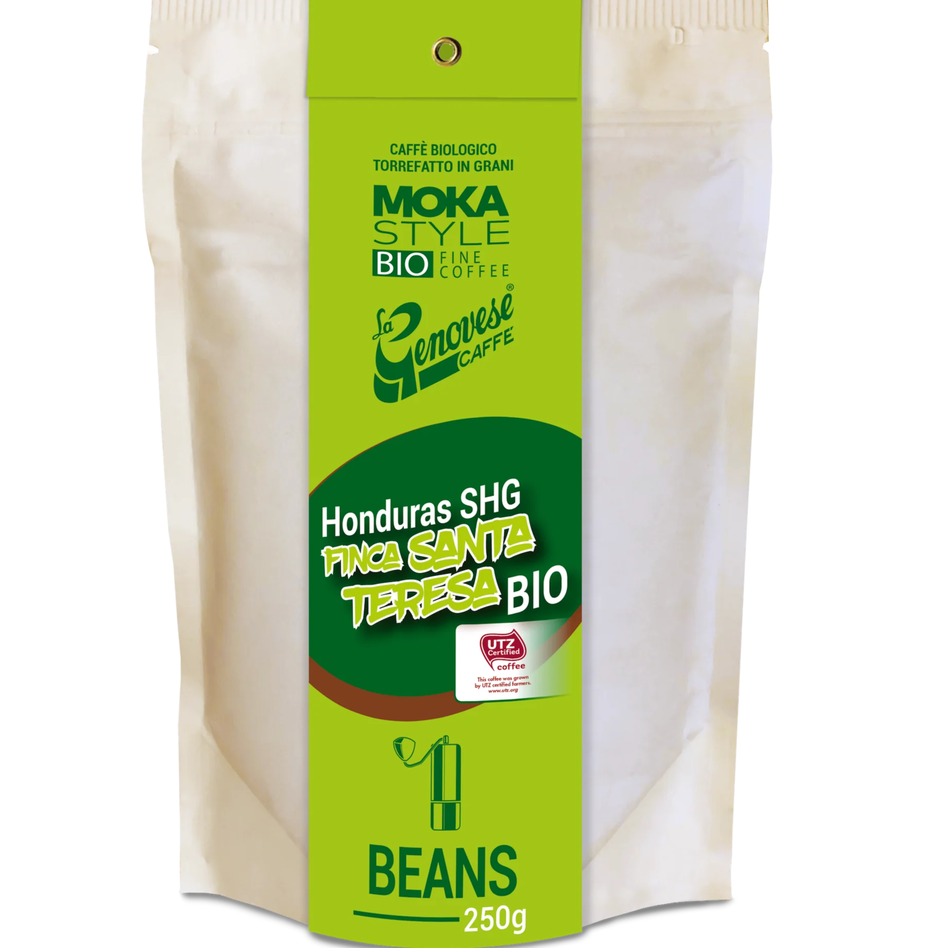 Итальянские органические кофейные зерна эспрессо, Гондурас, Санта Тереза био, утц 250 г