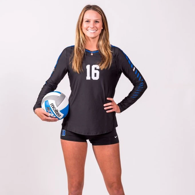 Fashion Sleeve Simple Black Color Shirt Volleyball Uniform Wholesale For Ladies