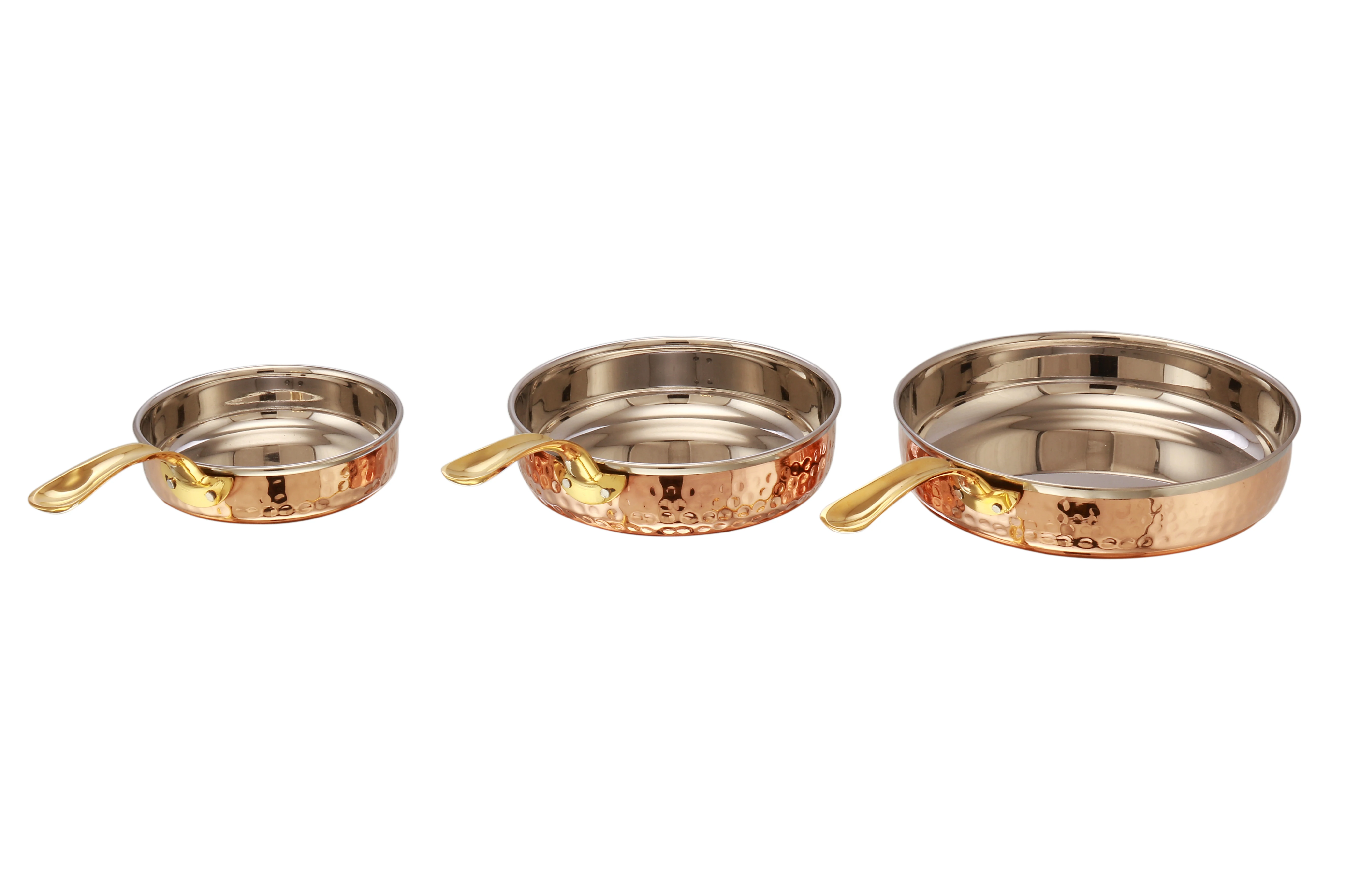 copper king with steel fry pan Copper daily use fry pan sauce pan long handle sauce pot kitchen copper utensils cookware pot