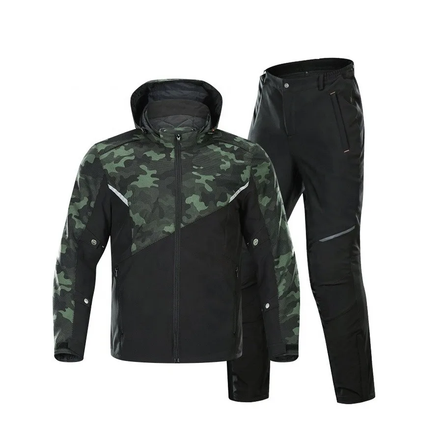 Winter season Waterproof Army green Motorcycle jacket and pant New Design Cordura suit