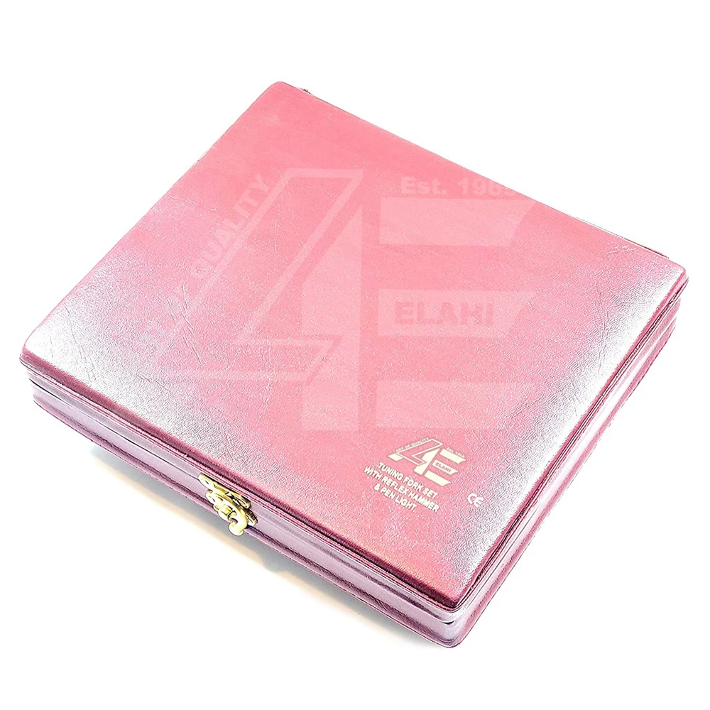 2021 Премиум Набор из 7 медицинских хирургических вилок хиропрактика физические диагностические инструменты с кожаным чехлом