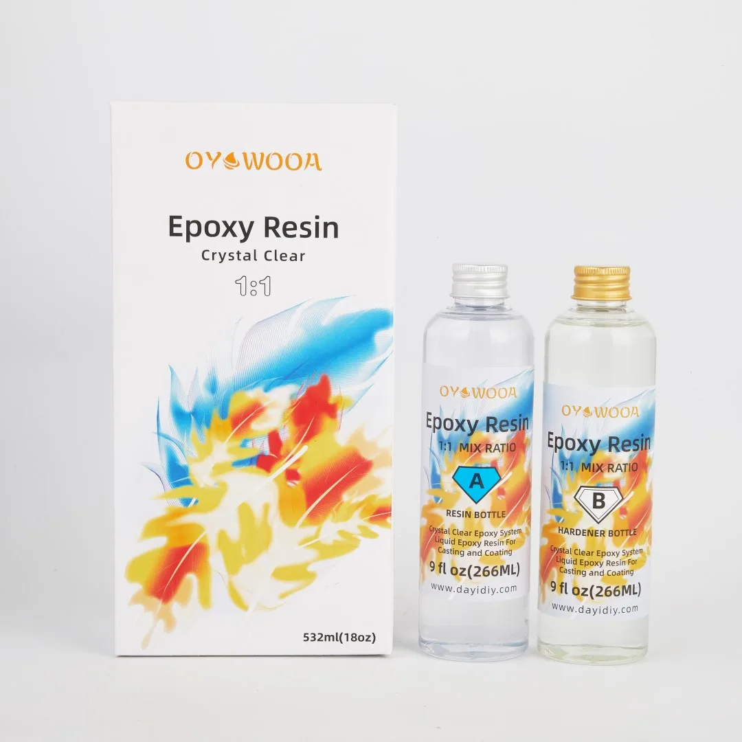  OYOWOOA речной стол OEM/ODM 3:1 эпоксидная смола Хрустальная глянцевая без самовыравнивания высокая прозрачность прямая
