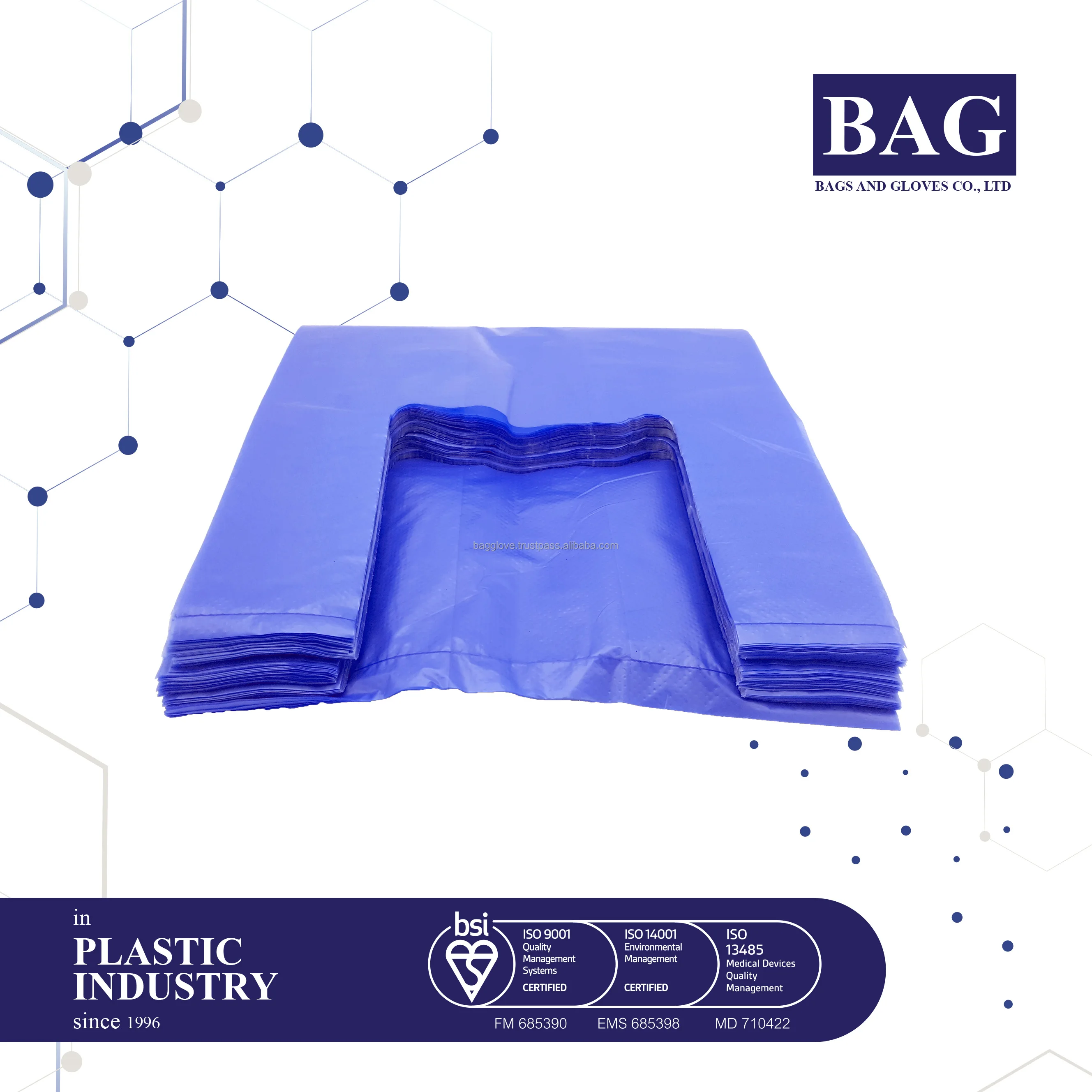 Cheap HDPE plastic shopping bag on rolls / flat pack