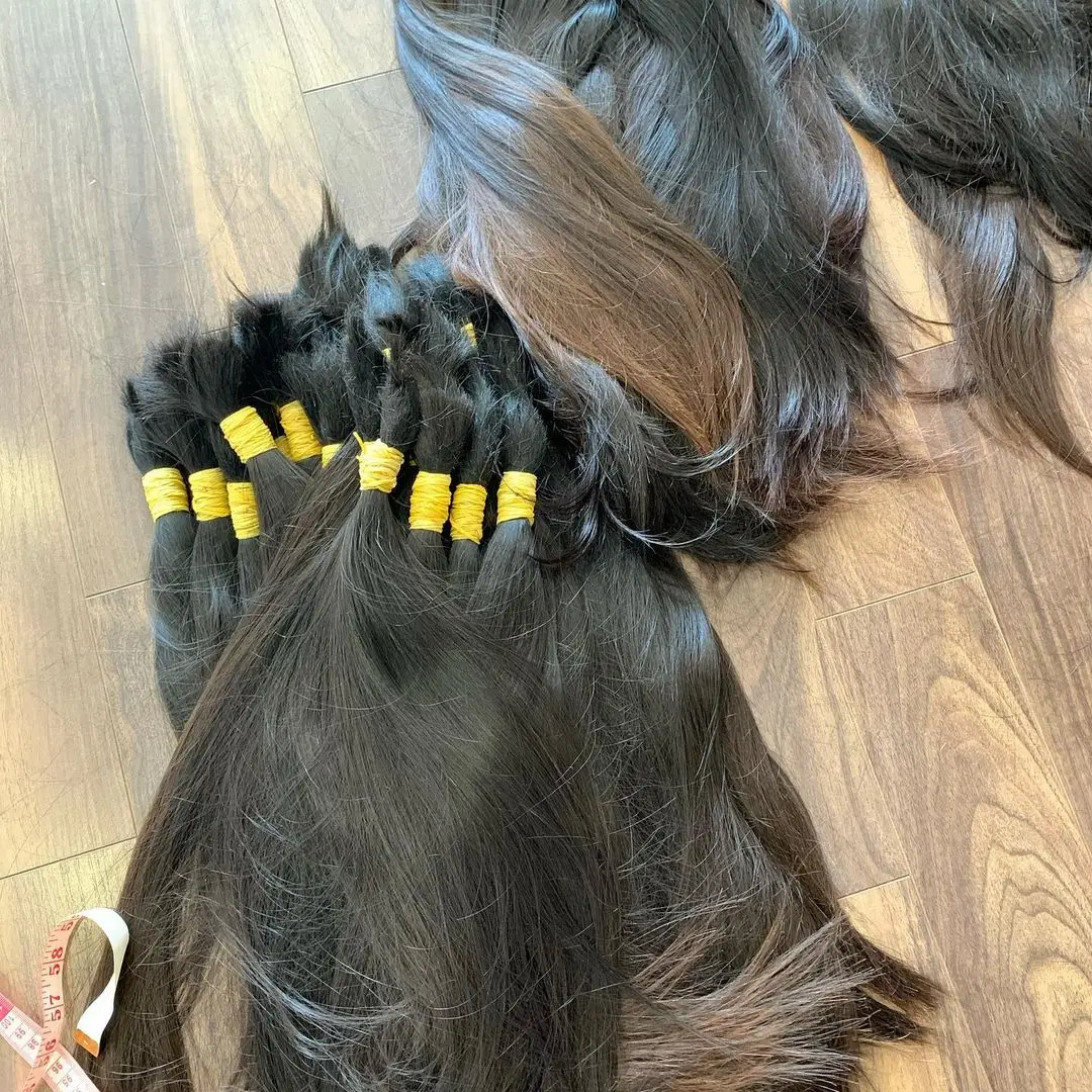 Single Donor Raw Cuticle Aligned Human Hair Bulk Vendors Vietnam Hair Bundles Virgin Hair Best Quality Factory Price