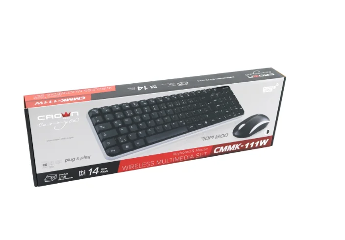 Crown Micro USB Wireless Keyboard and Mouse Combos CMMK-111W