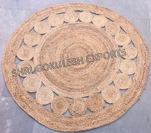 Handmade Indian High Quality Latest Design 100% Natural Jute Braided Rugs and Floor  Carpet