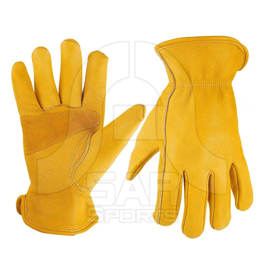 Factory Made Cheap Price High Quality Cow Split Leather Work Gloves Welding Gloves Leather Safety Gloves