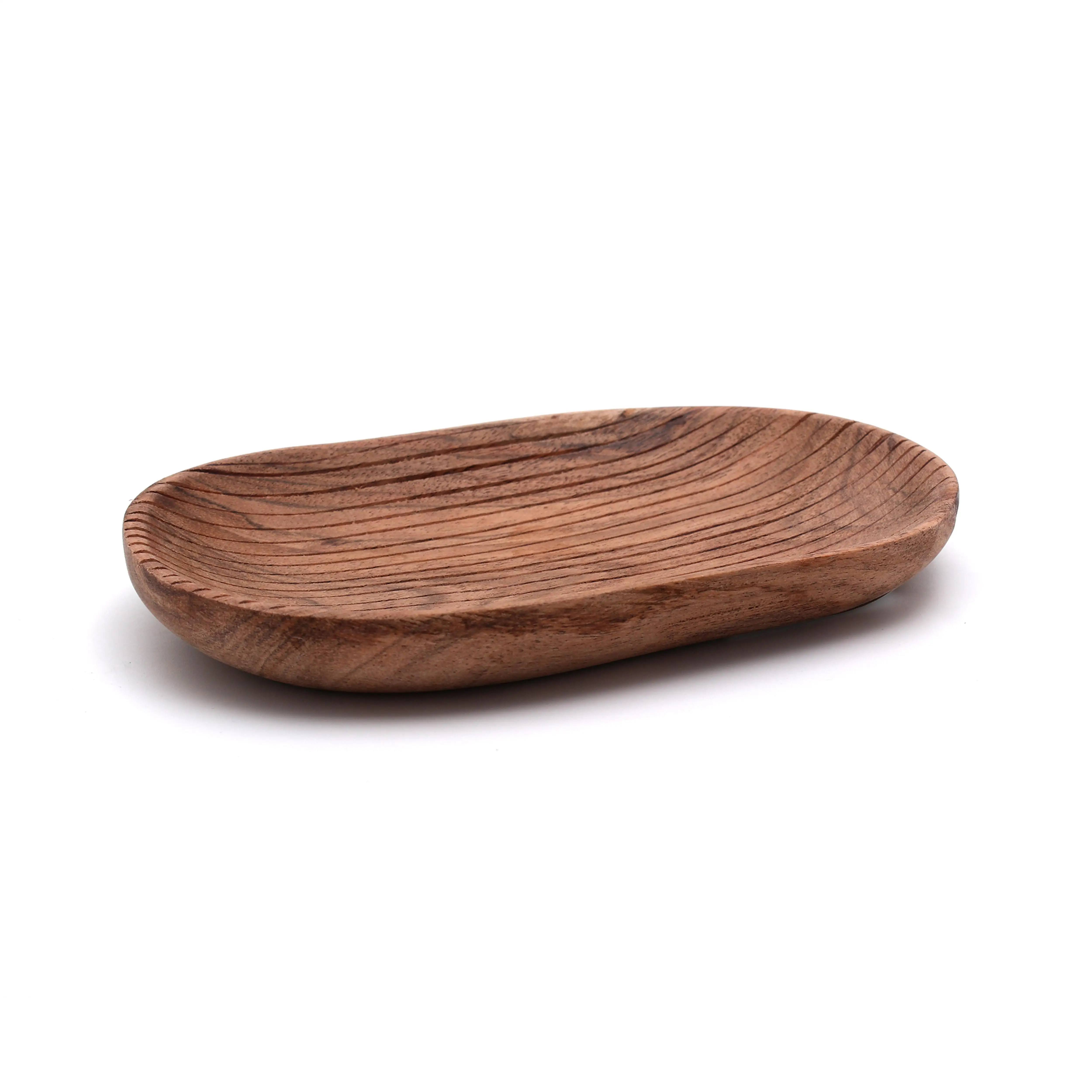 Bathroom Accessories Acacia Wood Bath Soap Handcrafted Tray Natural Wooden Soap Holders for Shower Kitchen Bathroom Acacia Tray