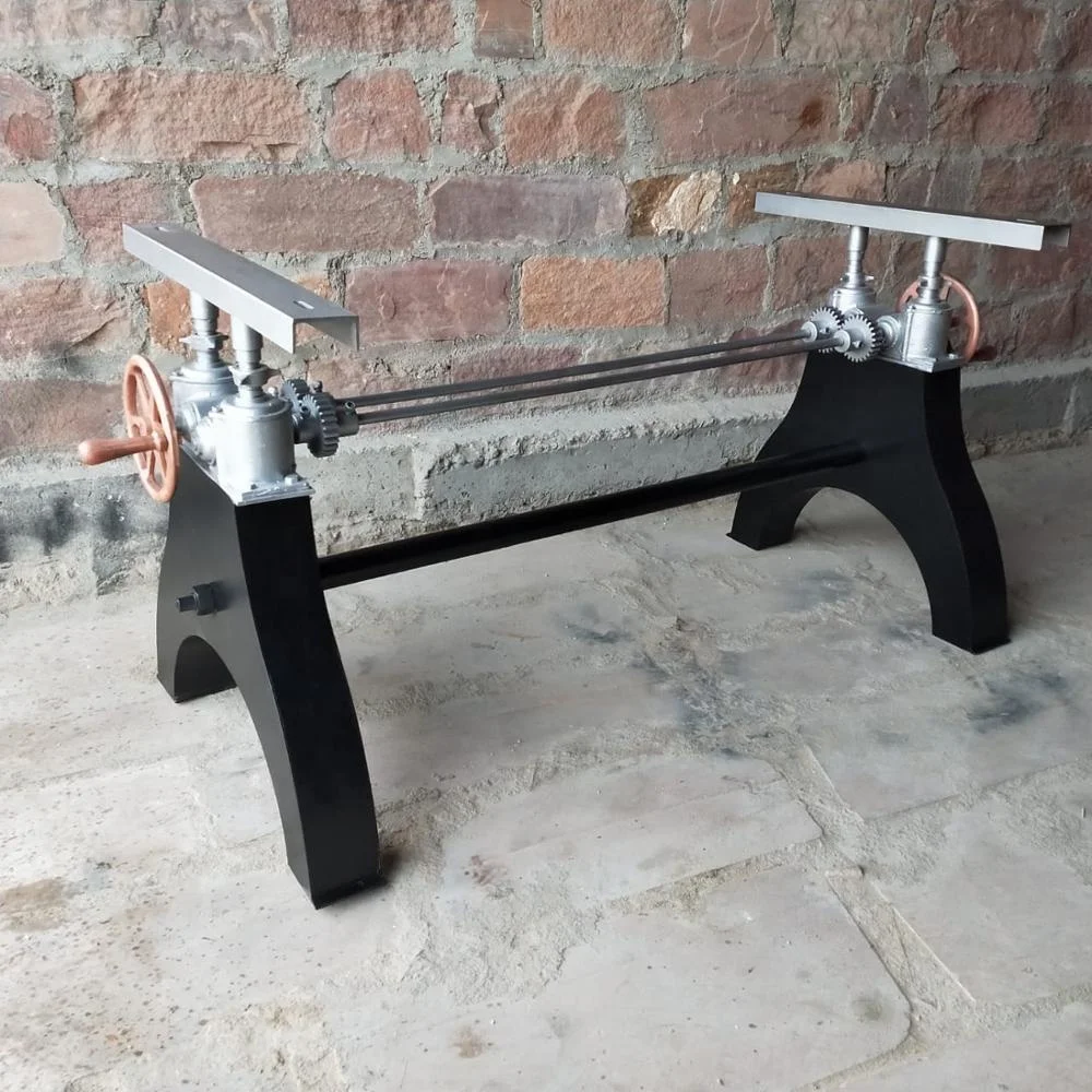 Vintage Industrial HURE Crank Table, HURE Crank Table Base Dining Room Furniture Home Furniture Metal Antique Iron T/T 30%/70%