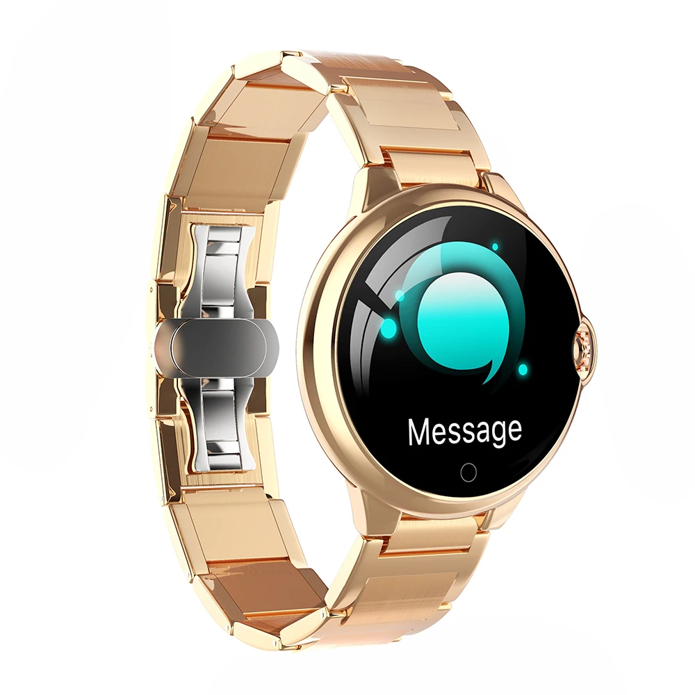 2019 Business Man Hyperbolic Mirror Smart Watch 2.5D Touch Screen Fitness Tracker Heart Rate Monitor Activity for IOS Android