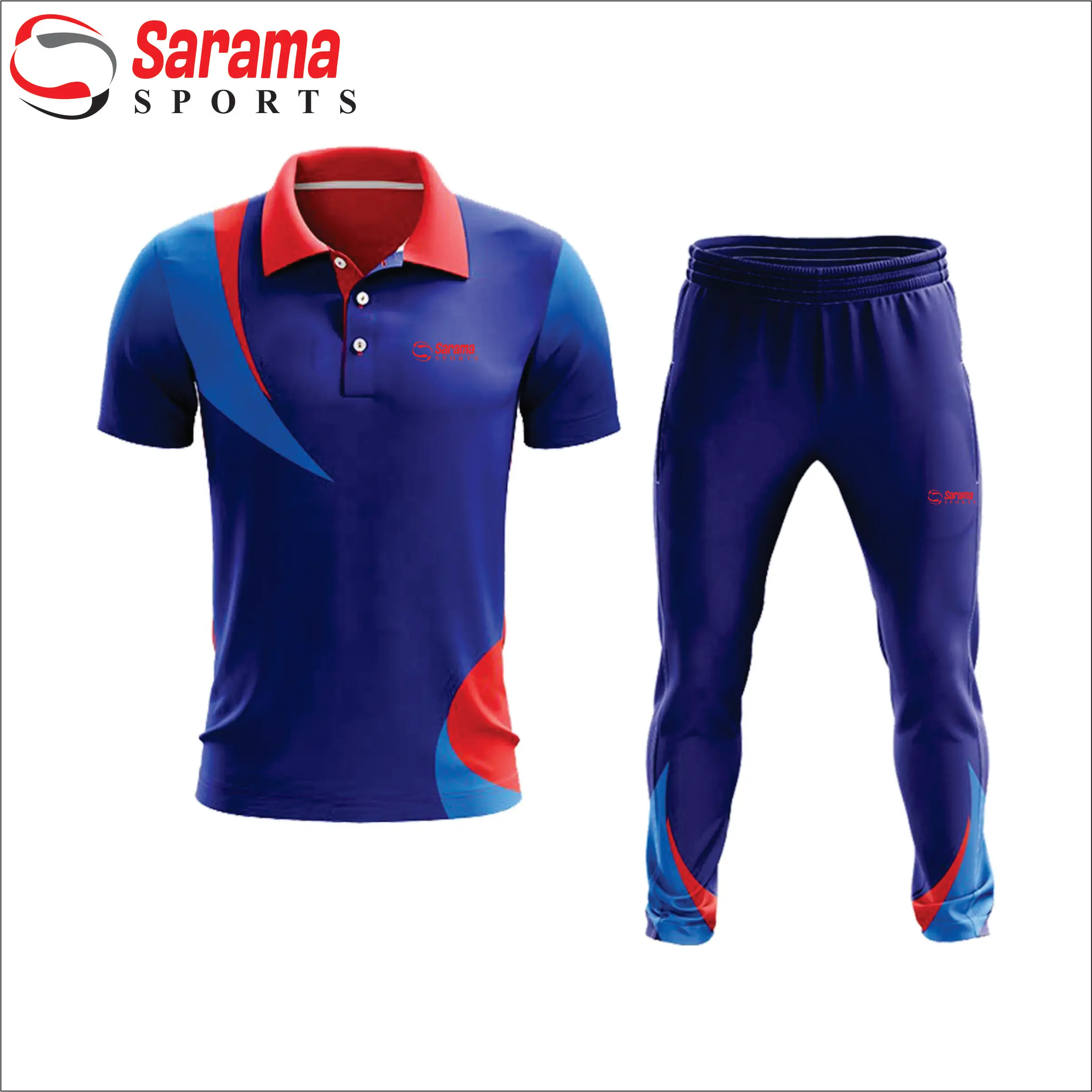 Sublimation sports t shirt designs Club uniforms cricket jersey set full hand Custom logo pattern