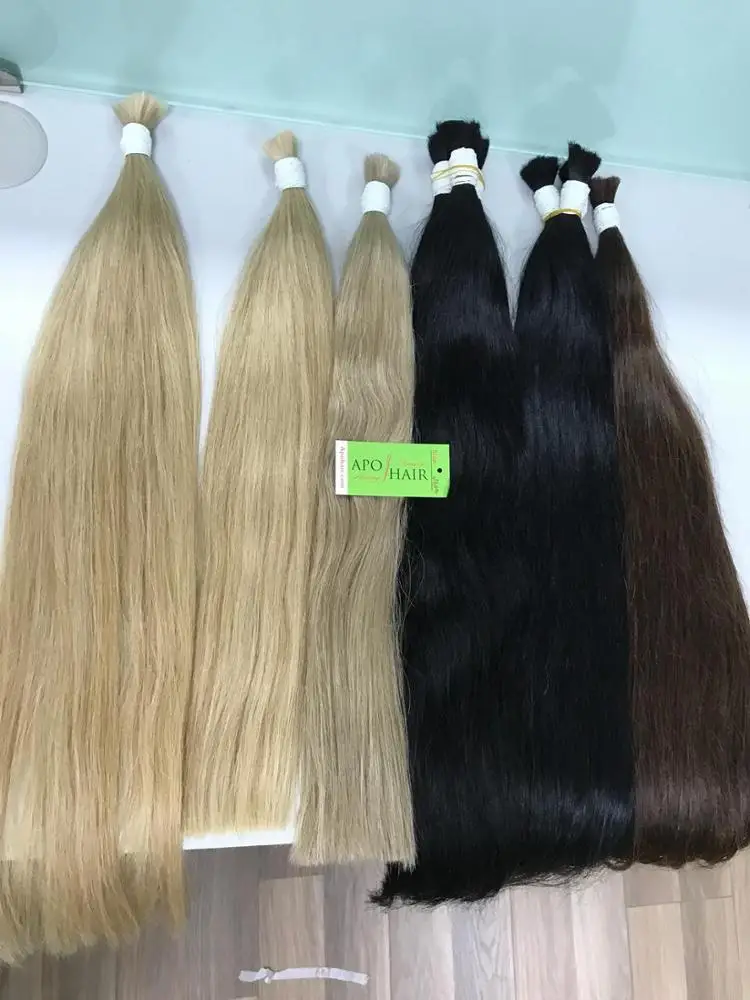 
Vietnamese Human Hair Top Quality Black and Blonde Hair Bulk 