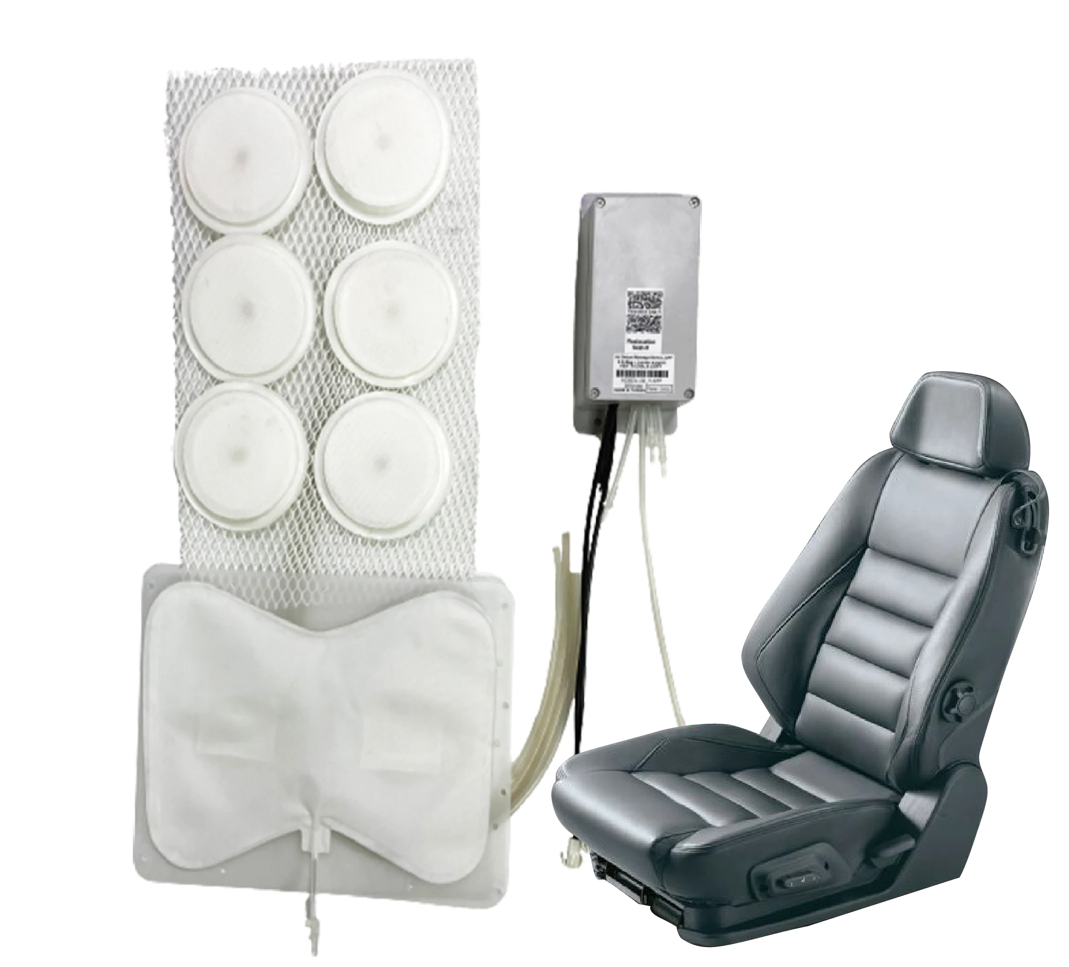 Newest switch car seat airbags massage pneumatic air inflatable pressure bladder lumbar support system car massage
