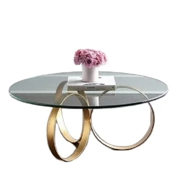 Table Classical style for home Restaurants hotels iron frame Metal table Brass  Frame Aluminum coffee table Marble Furniture