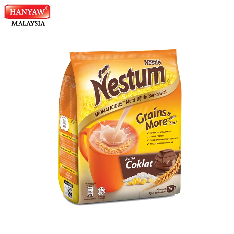 [Малайзия] Быстрая доставка + Halal сертифицированные зерна Nestum и более 3 в 1 шоколада (24 упаковки x 15 палочек x 28 г/картонная коробка)