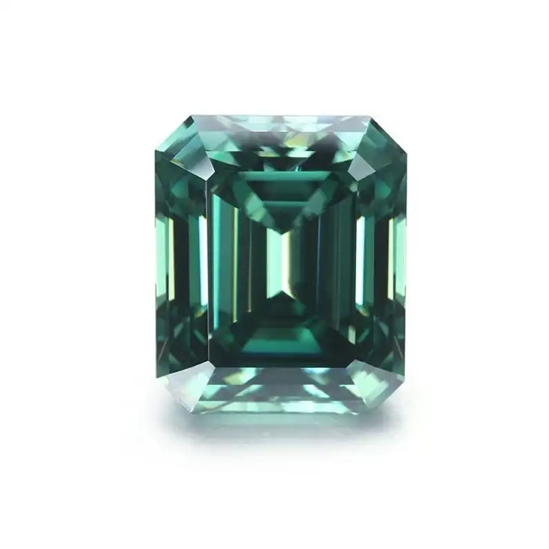 Genuine Loose Moissanite Vivid Green Emerald Diamond Excellent Cut VVS 1.00 to 5.00 Carat Use For Jewelry, Ring, Pendant