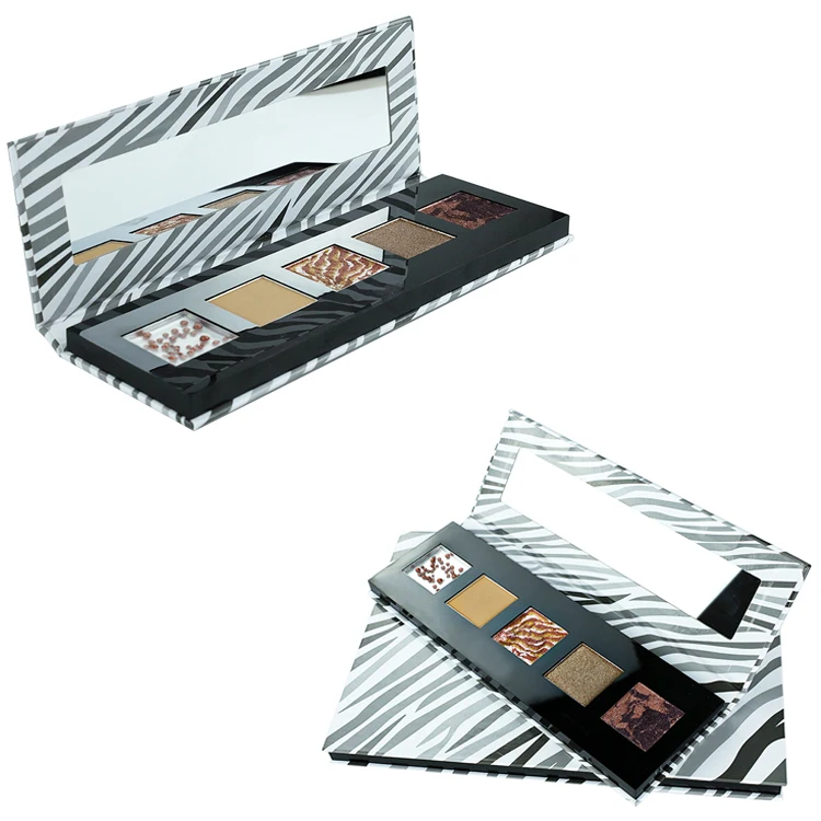 Makeup Eyeshadow Palette With Mirror Widely Use High Pigment 4 Colors Eyeshadow Custom