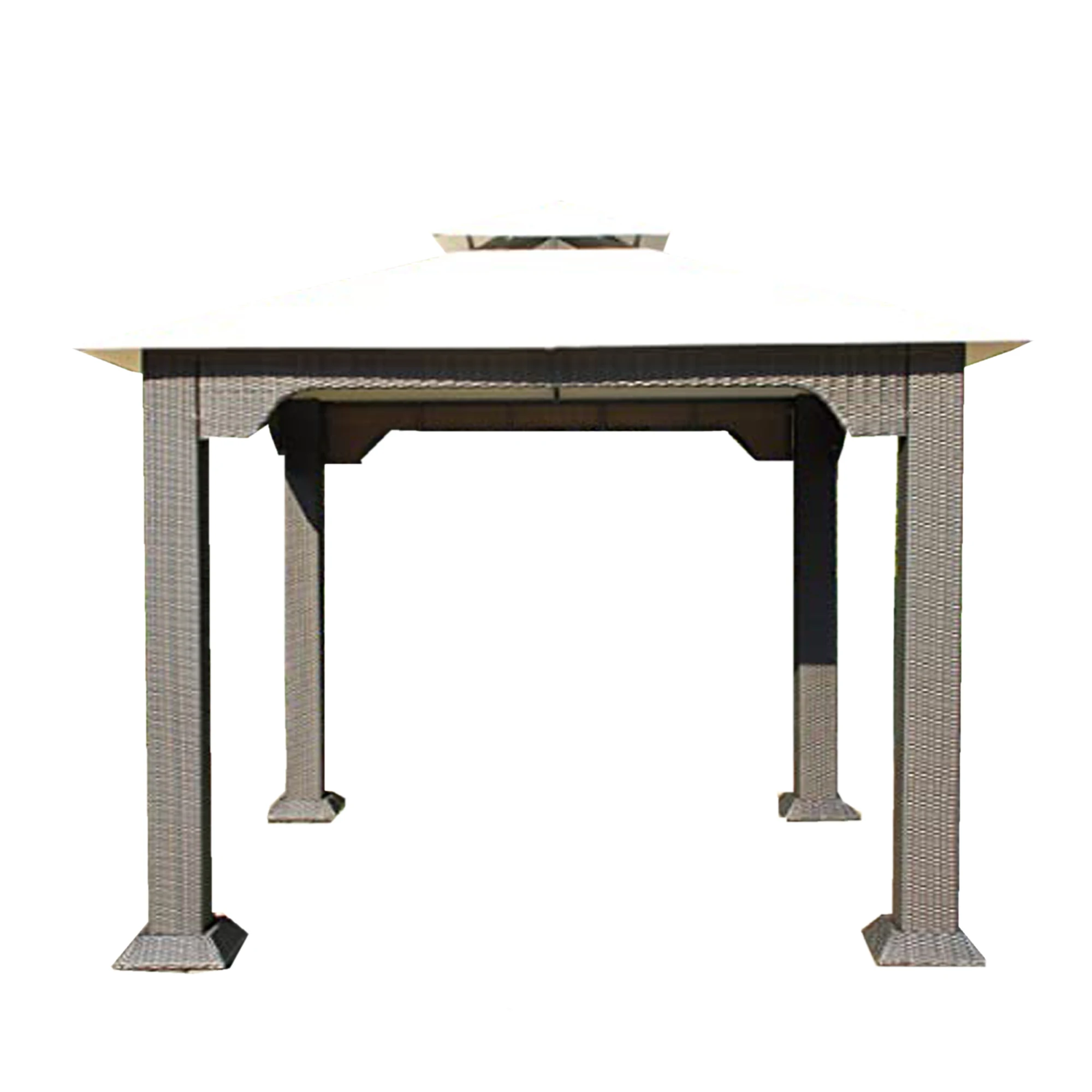 hot sale patio gazebo pavilion good quality aluminium  frame  rattan patio gazebo tents with sun shade canopy and curtains