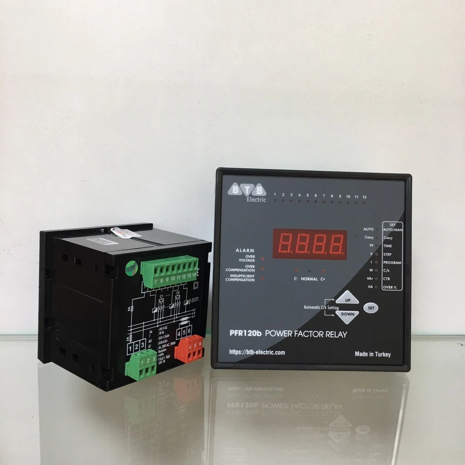 Автоматический контроллер коэффициента мощности 12 шагов 380-415VAC новый стиль 2021 Сделано в Турции