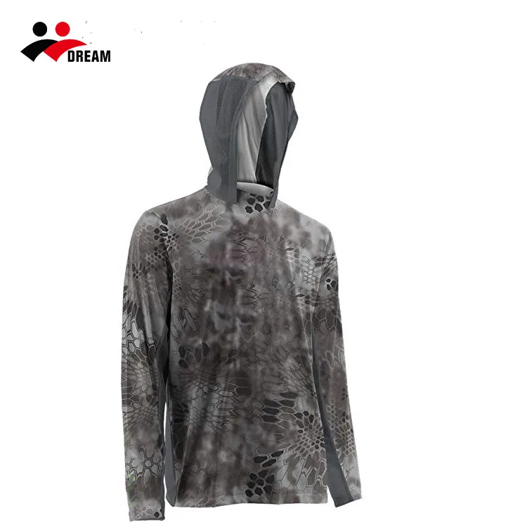 Пользовательская быстросохнущая сублимированная Защита от УФ лучей оптовая продажа Толстовка для рыбалки мужские футболки для рыбалки