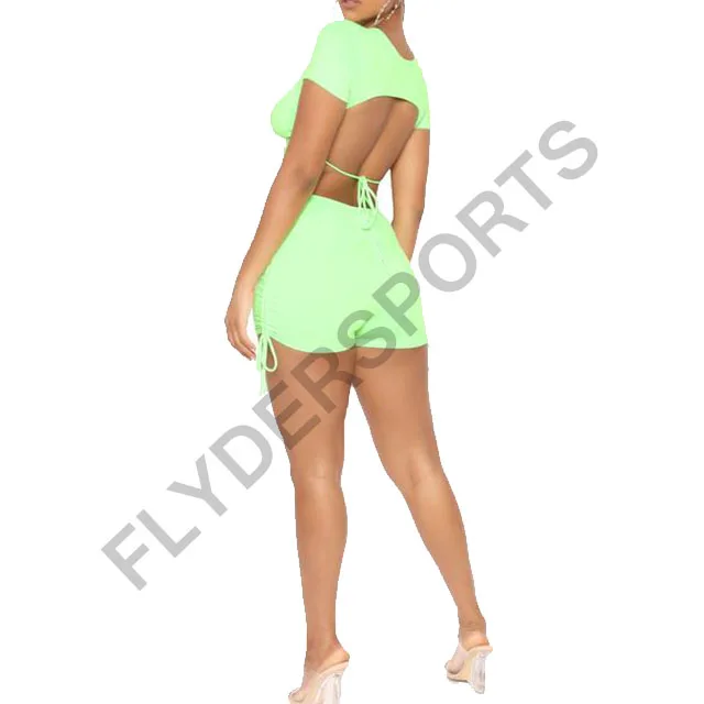 2022 Women Casual Clothing Two Piece Sets With Shorts Causal 100 Cotton Crop Top Biker Shorts Sets For Women