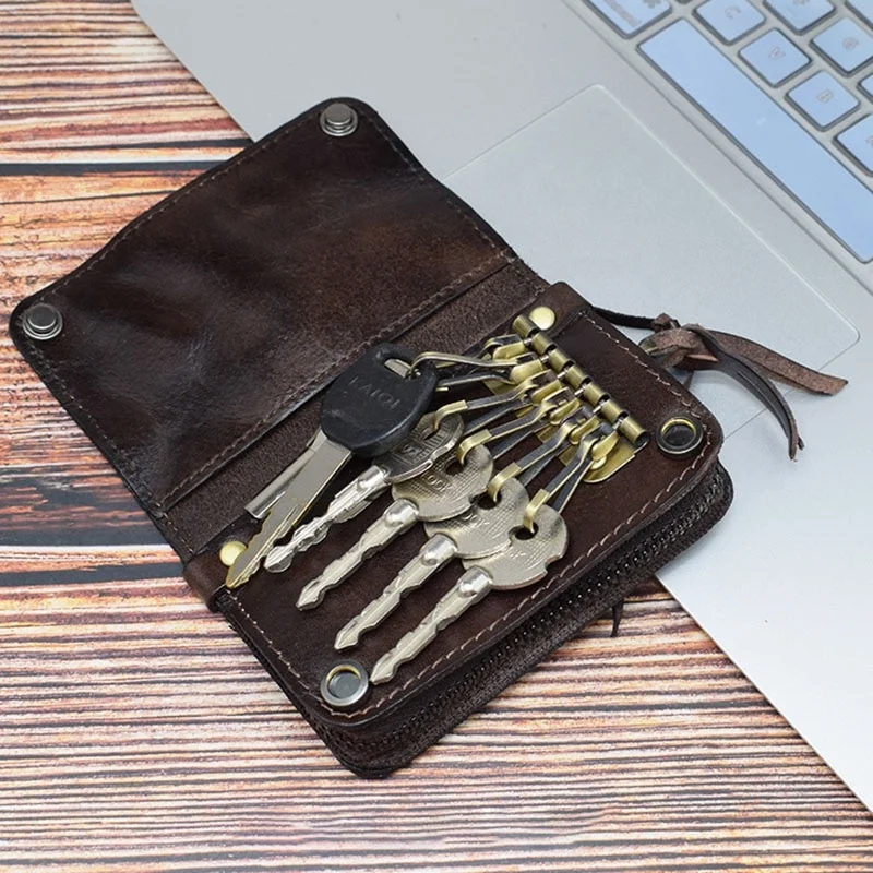 Содержание упаковки простой водительского удостоверения пакет мульти функциональные клавиши изменения Сумки для хранения загара Натуральная Воловья кожа мужские ATO-0111