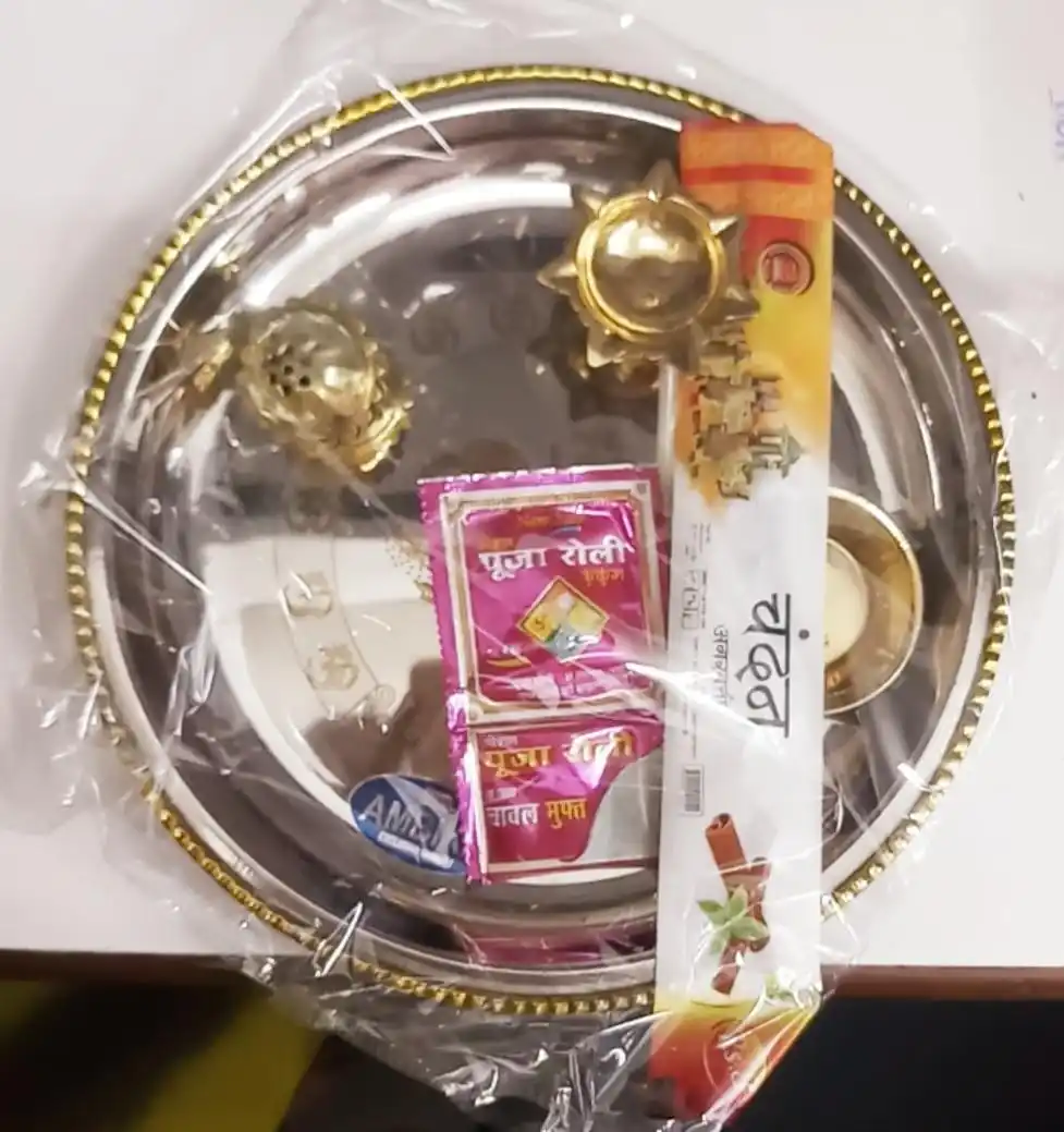 Индийский религиозный Декор Puja Thali