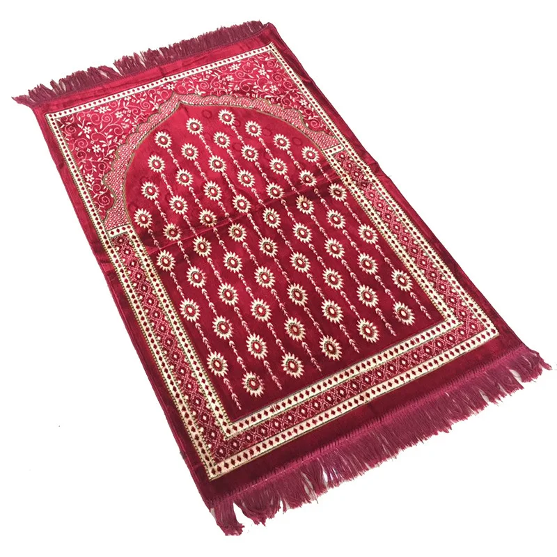 Muslim prayer mats wholesale and roll out mosque prayer embossed mat prayer rugs