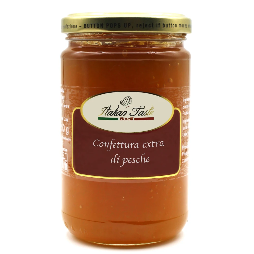 
High quality Italian 70% Extra peaches jam - 350 g Made in Italy for Export 