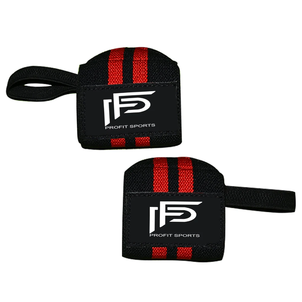 Hot Selling Best Value Gym Weightlifting Wristband Hand Wraps for Strength & Fitness Red And Black Wrist Support and Band