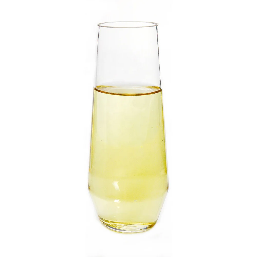 BPA free Tritan Acrylic Plastic stemless champagne glass