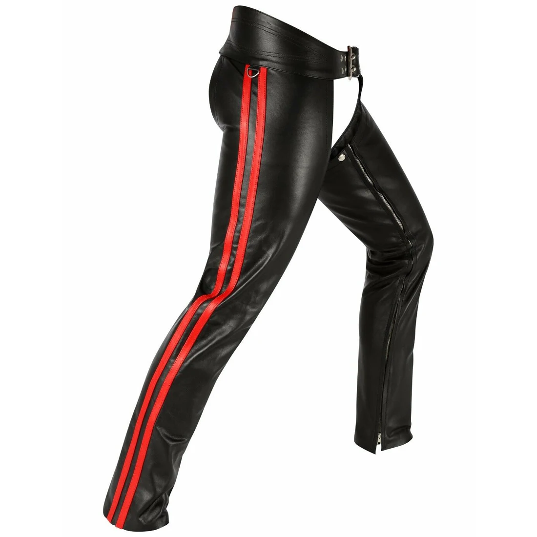Fashion Genuine Leather Chaps Causal Biker Leather Pant Gay Bluf Trouser Motorcycle Leather Chaps Pants OEM Wholesale