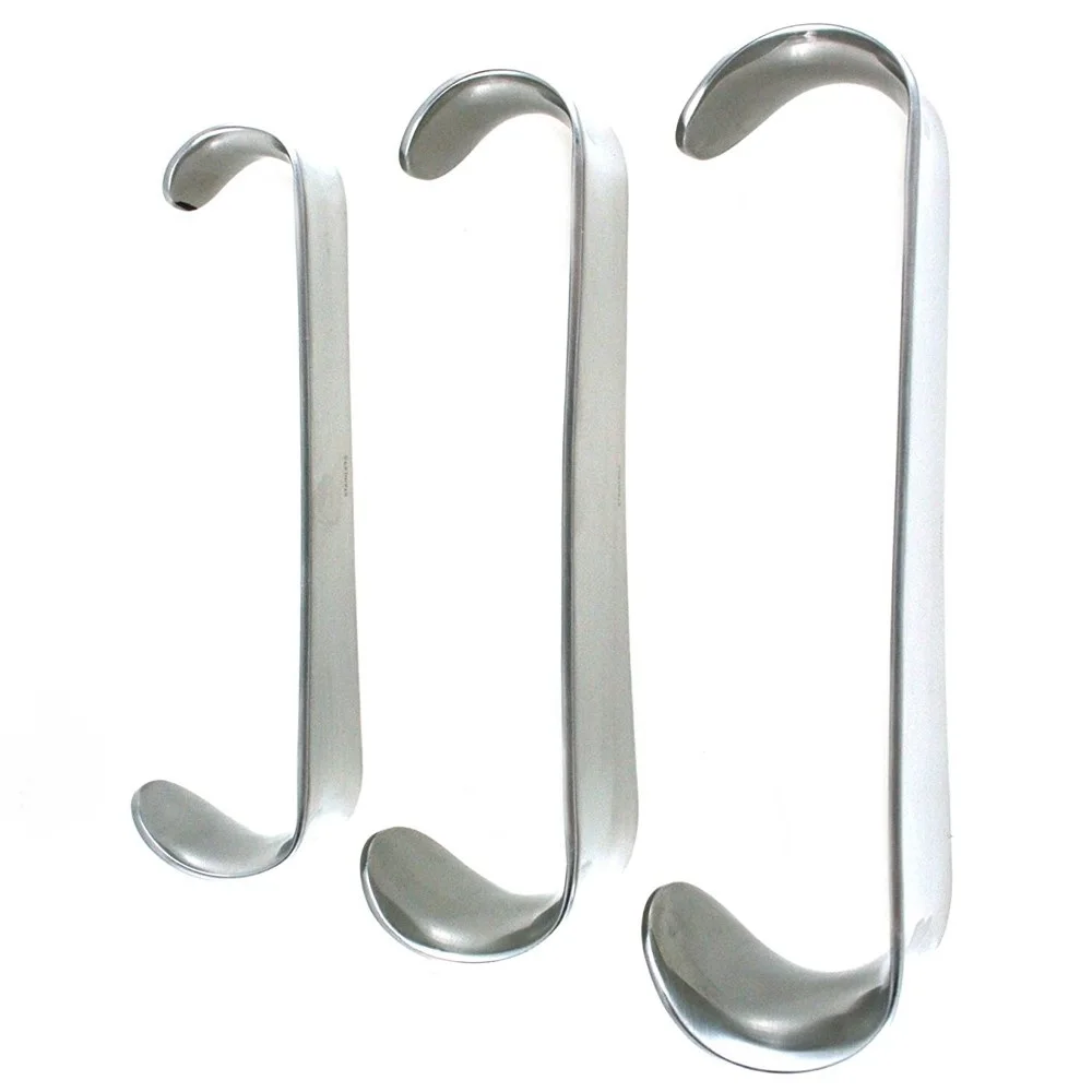 roux retractor double ended set of 3 small medium and large steeliness steel