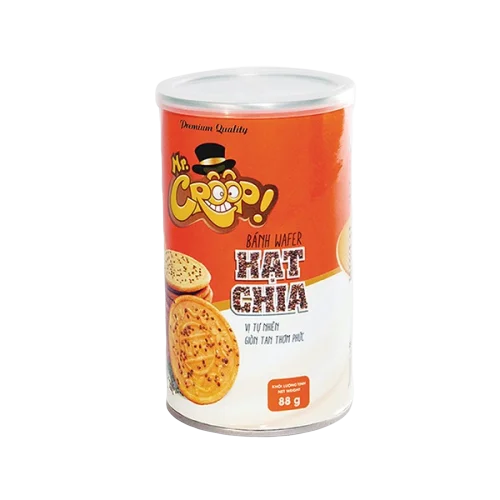 
 Новый продукт 2020 пользовательские Вафли с семенами Чиа 88 г Упакованные в Олово Amazon горячие продажи  