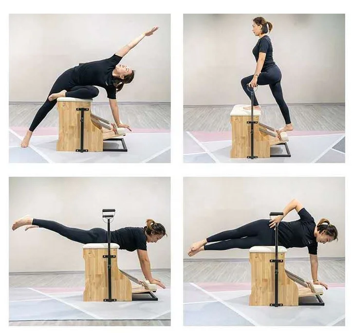 Высококачественное износостойкое фитнес-оборудование для пилатеса новый стиль стабильное кресло для реформера пилатеса