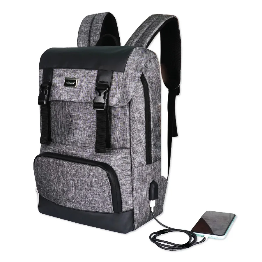 USB Charging Polyester Port Bag  HASUN Fashion Style Waterproof Anti-theft Backpack From Vietnam Factory