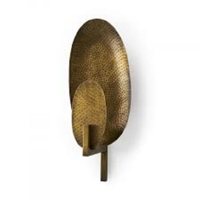 Wrought Iron Floor Standing Candle Holder Wall Tea Light Stand Brass Antique Wall Tealight Leaf Candle Holder Affordable Price