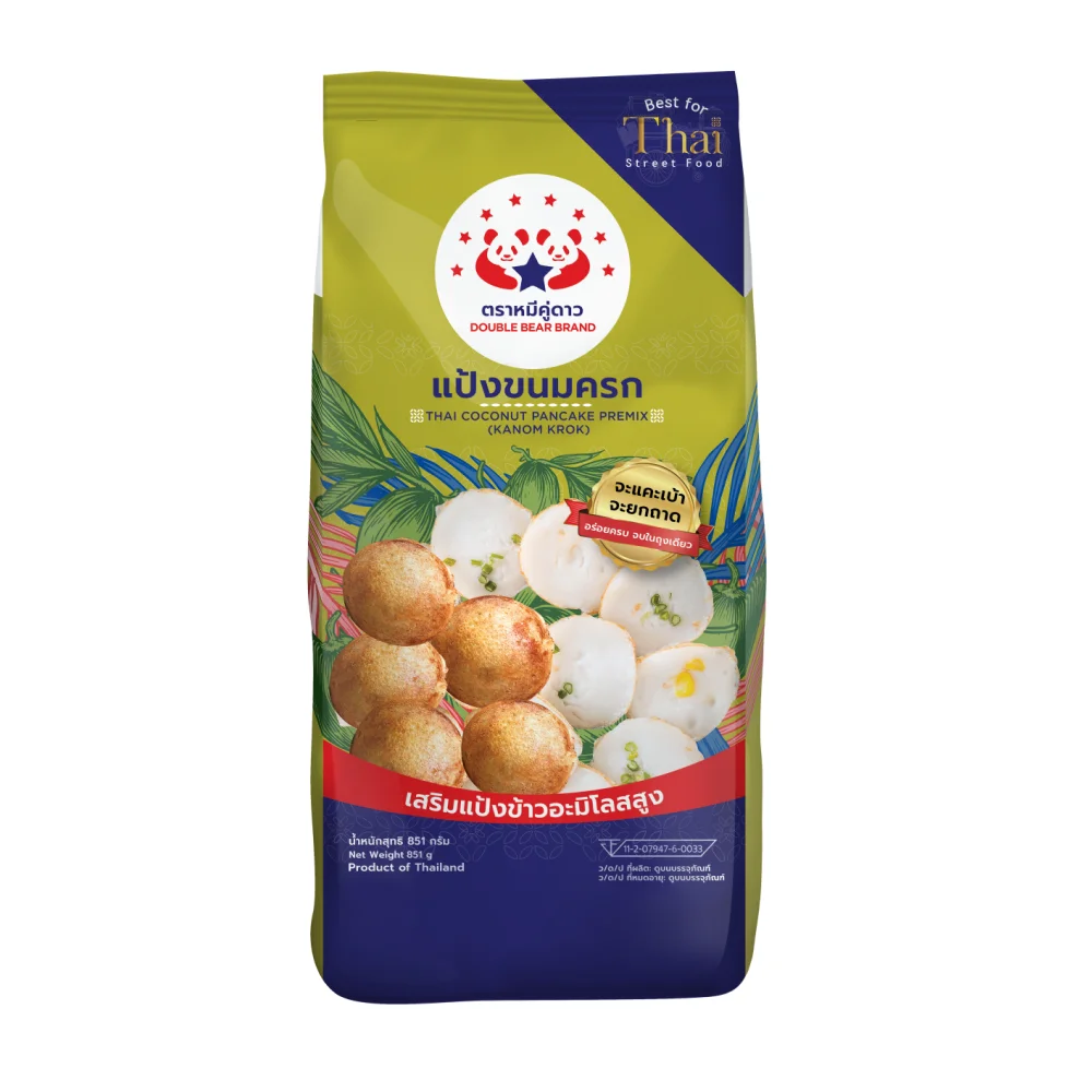 0.851kg Best Selling 100% Thai Coconut Pudding Premix For Making Tradition Or royal Style Thai Coconut Pancake, Kanom Krok.